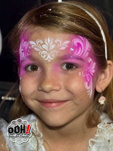 M02 Filigree Mirror Face Paint Stencil