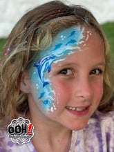 Load image into Gallery viewer, W22 Dolphin Wrap Face Painting Stencil