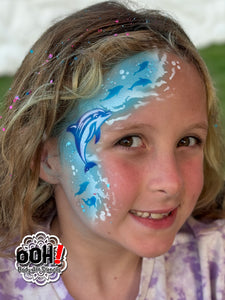 W22 Dolphin Wrap Face Painting Stencil