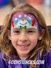 Load image into Gallery viewer, X11 Juggling Snowman Airbrush Face Paint Stencil