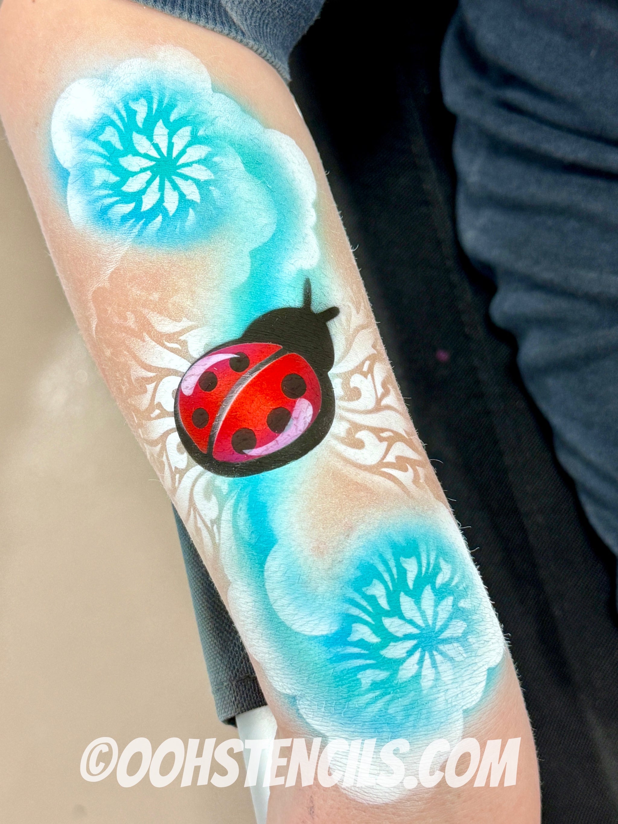 SB07 Ladybug Tattoo Stencil – Ooh! Body Art Stencils
