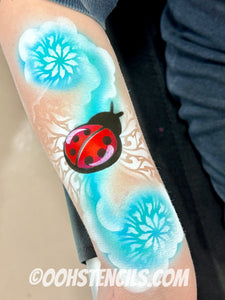 SB07 Ladybug Tattoo Stencil