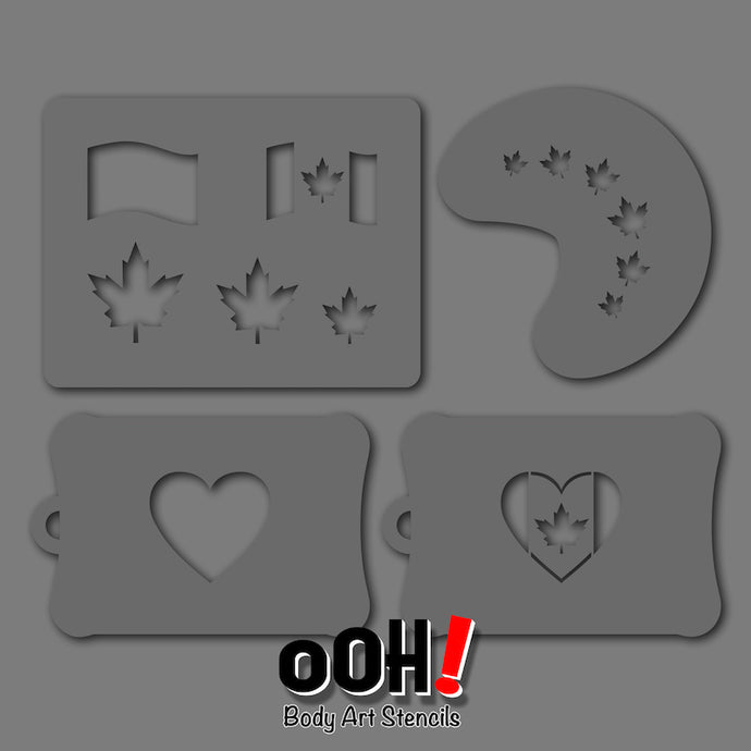 Candian Flag Stencil Set - DIGITAL DOWNLOAD