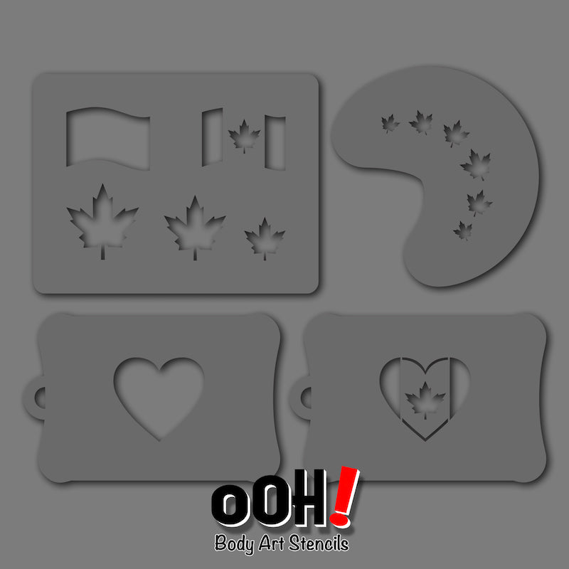 Candian Flag Stencil Set - DIGITAL DOWNLOAD