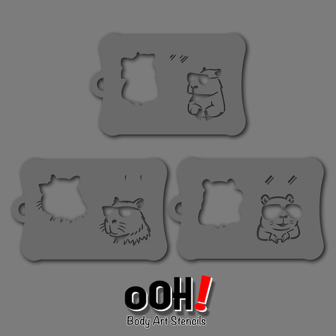 Capybara Tattoo Stencil Set - DIGITAL DOWNLOAD