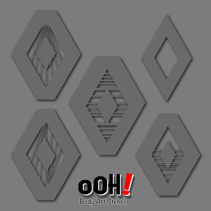 Diamond Accent Stencil Set - DIGITAL DOWNLOAD