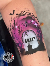 Load image into Gallery viewer, SB45 Graveyard Halloween Stencil