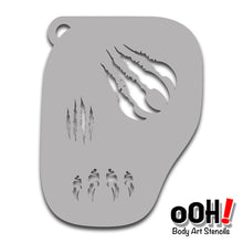 Load image into Gallery viewer, F08 Claw Scratches fACE Airbrush Stencil