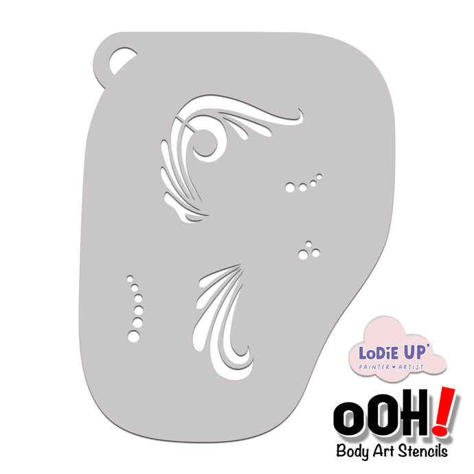 F16 LodieUp Brush Strokes #4 fACE Airbrush Stencil