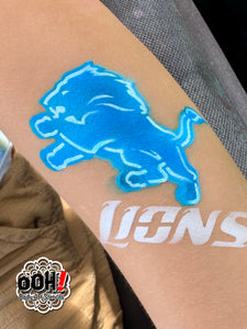 DTL02 - Lions 2 Part Face Paint Tattoo Stencil