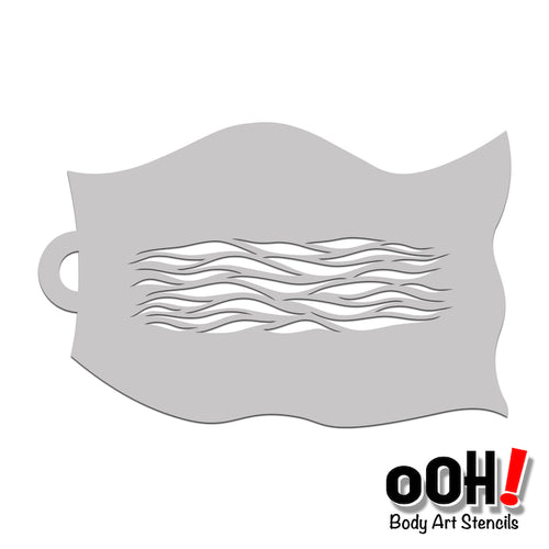 hill waves water reflection stencil