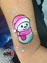 Load image into Gallery viewer, X01 Baby Snowman Tattoo Stencil