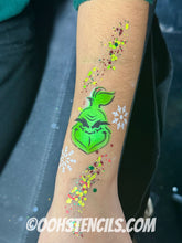 Load image into Gallery viewer, X06 Christmas Grouch Tattoo Stencil