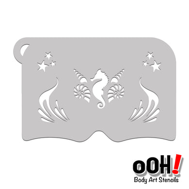 K08 Seahorse Mask Face Paint Stencil