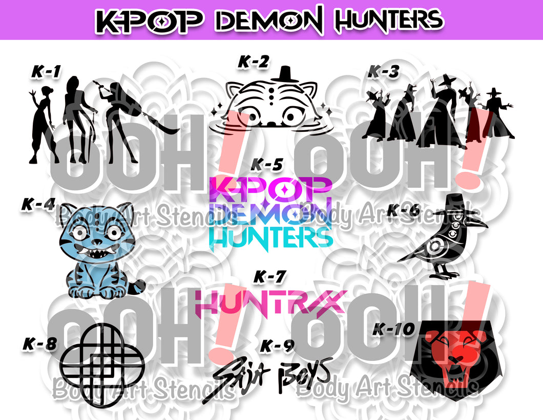 K-Pop Demon Hunter 10-Design Set PLUS Menu - DIGITAL DOWNLOAD