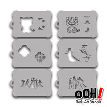 Load image into Gallery viewer, K-Pop 10-Design Stencil Set + Print &amp; Laminate Menu Download