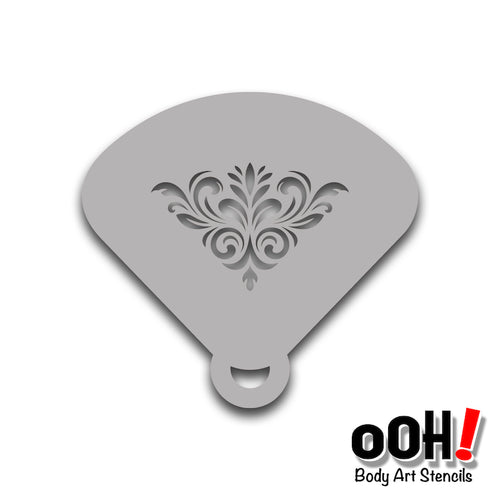M02 Filigree Mirror Face Paint Stencil