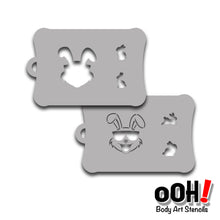 Load image into Gallery viewer, E10 Cool Easter Bunny Tattoo Stencil
