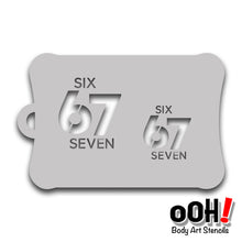 Load image into Gallery viewer, SB49 Six Seven Tattoo Stencil