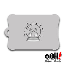Load image into Gallery viewer, SB52 Wicked Snow Globe Tattoo Stencil