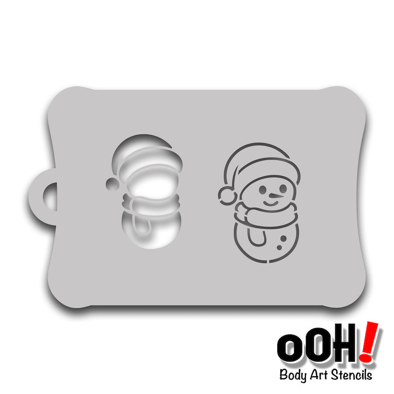 X01 Baby Snowman Tattoo Stencil