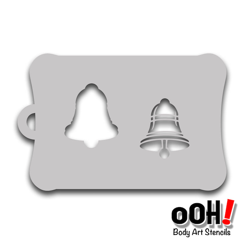 X04 Holiday Bell Tattoo Stencil