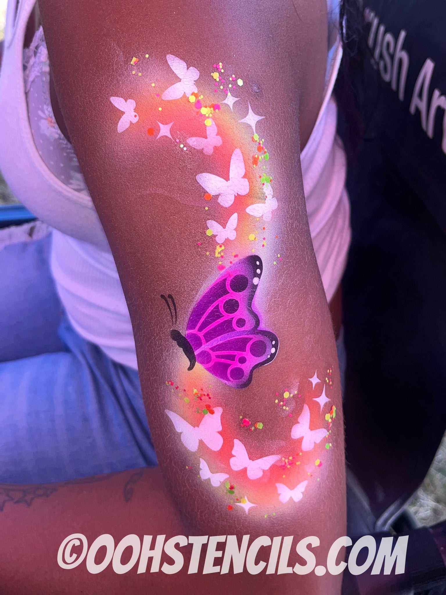 T44 Butterfly Tattoo Stencil – Ooh! Body Art Stencils