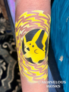 T45 Pika Pika Tattoo Stencil