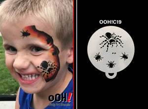 C19 Tarantula Spider Flip Face Paint Stencil