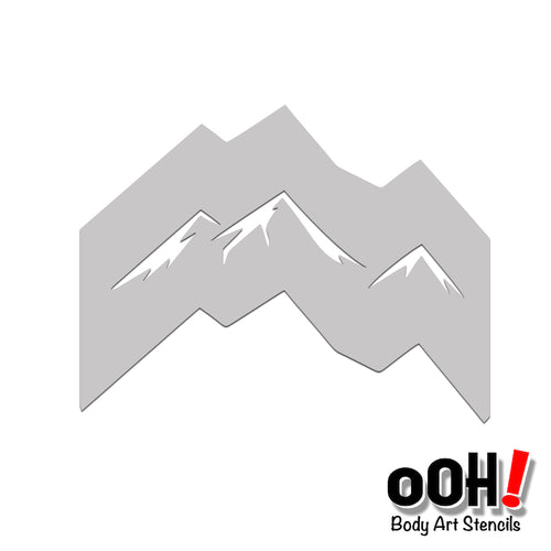mountain silhouette airbrush stencil