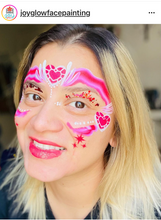 Load image into Gallery viewer, R02 Jewel Heart Storm Face Paint Stencil