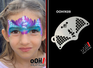 K09 Mermaid Princess Mask Face Paint Stencil