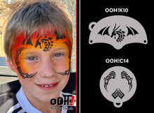 Load image into Gallery viewer, K10 Tribal Dragon Mask Face Paint Stencil