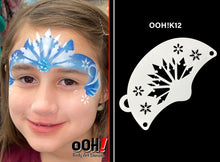 Load image into Gallery viewer, K12 Snowflake Princess Mask Face Paint Stencil