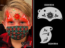 Load image into Gallery viewer, K14 Poinsettia Mask Face Paint Stencil