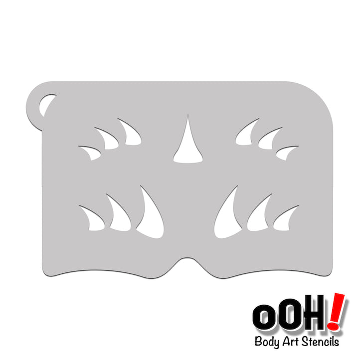 K23 Dinosaur Horns Mask Stencil – Ooh! Body Art Stencils
