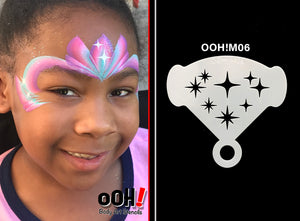 M06 Twinkle Star Mirror Face Paint Stencil
