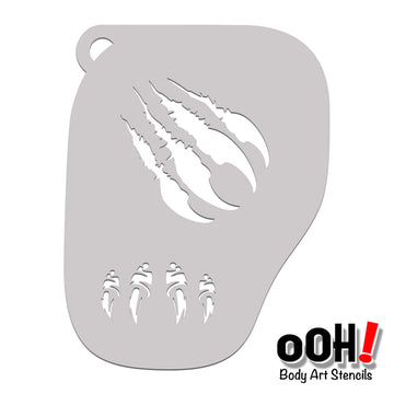 F08 Claw Scratches fACE Airbrush Stencil – Ooh! Body Art Stencils
