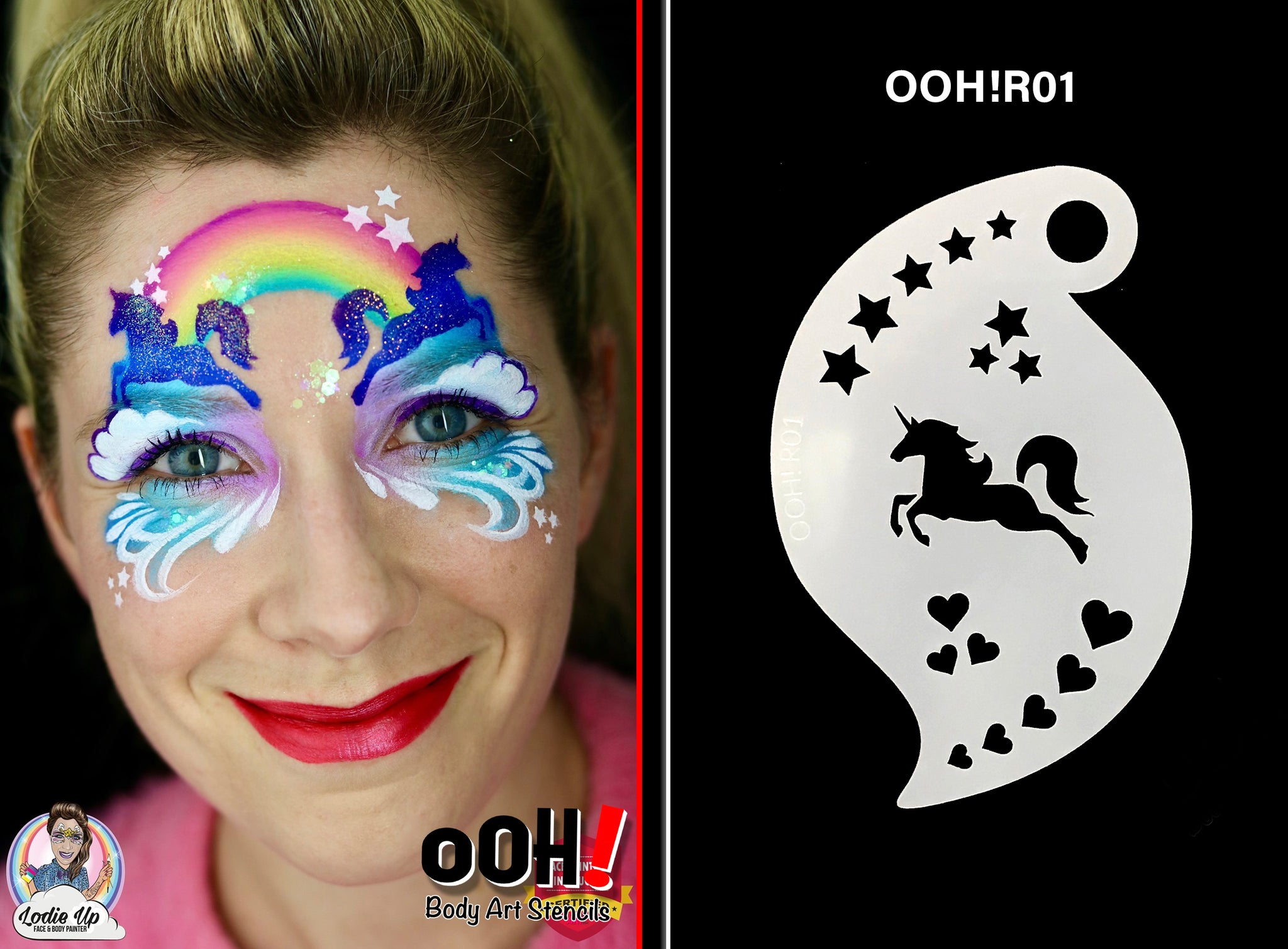 Face Paint Stencils For Girls Unicorn Face Painting Stencils Reusable Star  Heart