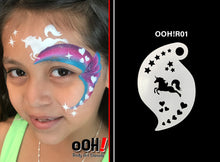 Load image into Gallery viewer, R01 Unicorn Storm Face Paint Stencil