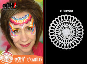 S01 Doily Sphere Airbrush & Face Paint Stencil