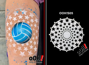 S05 Stars Sphere Airbrush & Face Paint Stencil