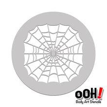 Load image into Gallery viewer, scary spiderweb mandala face paint airbrush stencil halloween