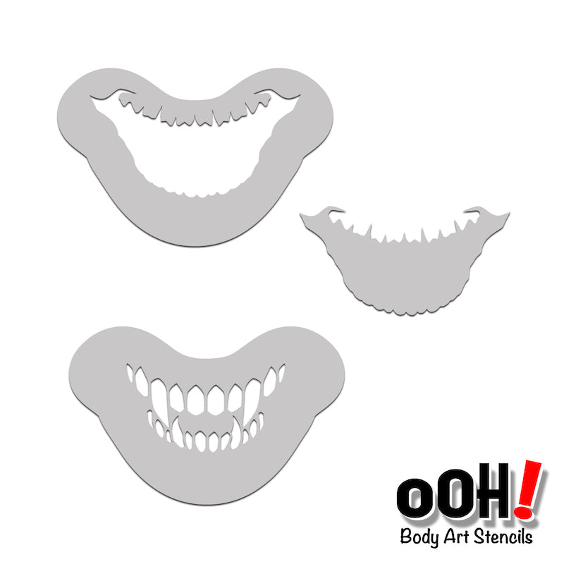 SB22 Wicked Mouth Airbrush Stencil – Ooh! Body Art Stencils sb22-wicked-mouth-airbrush-stencil-ooh-body-art-stencils