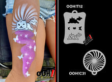 Load image into Gallery viewer, T12 Baby Caticorn Airbrush Tattoo Stencil