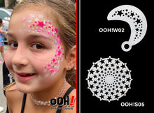 Load image into Gallery viewer, W02 Star Wrap Face Painting Stencil