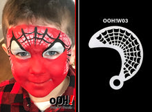 Load image into Gallery viewer, W03 Spiderweb Wrap Face Painting Stencil