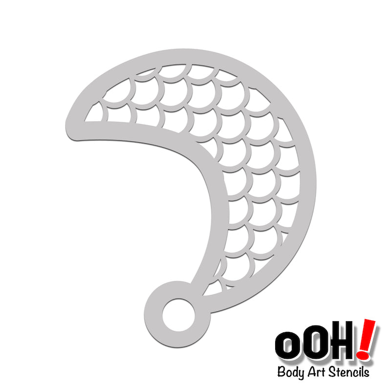 W06 Mermaid Scales Wrap Face Painting Stencil – Ooh! Body Art Stencils w06-mermaid-scales-wrap-face-painting-stencil-ooh-body-art-stencils