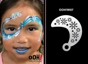 W07 Snowflake Wrap Face Painting Stencil 1