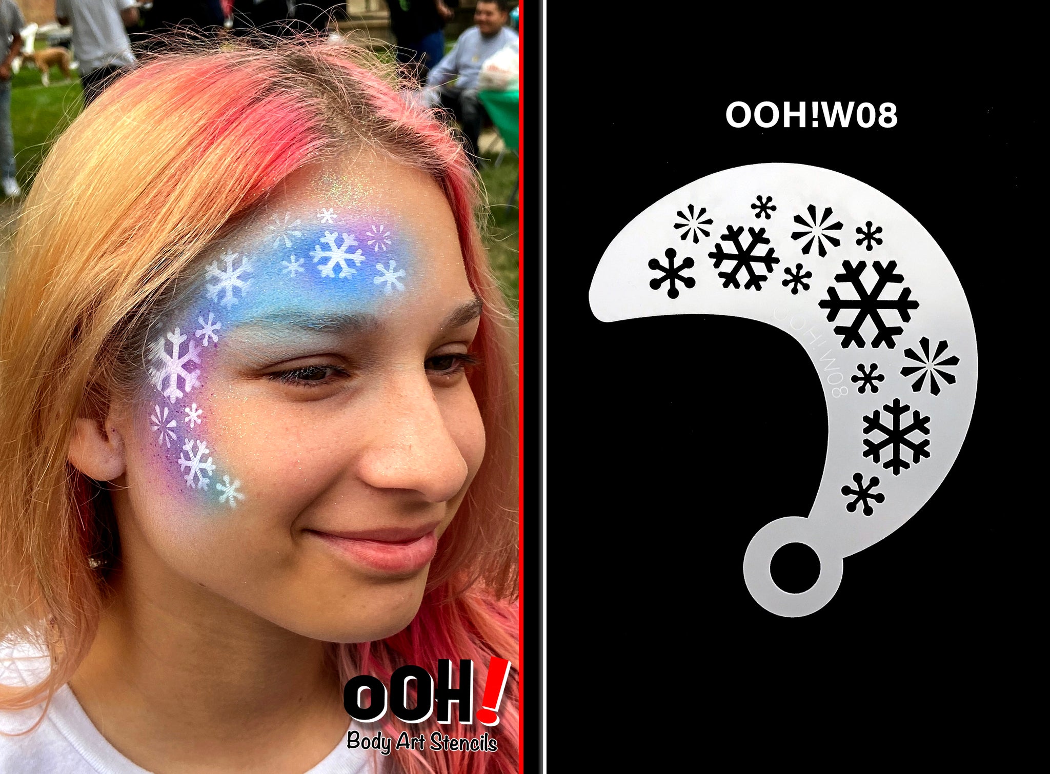 Ooh! Face Painting Stencil  Star Wrap (W02) — Jest Paint - Face